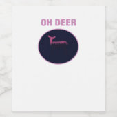 Oh Deer Modern Aesthetic Weinetikett (Einzelnes Label)