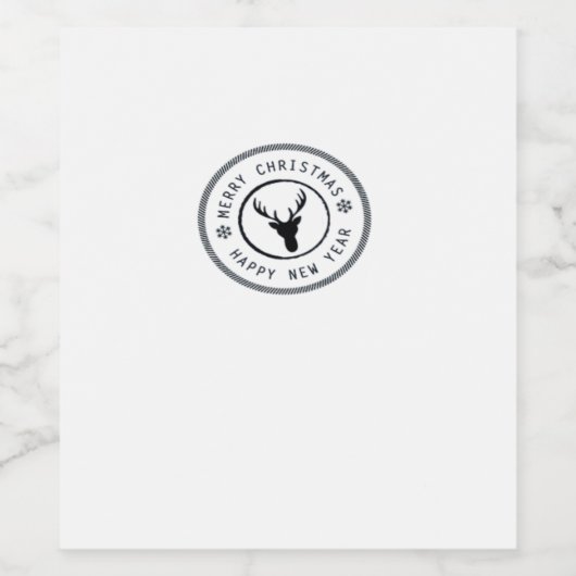 Oh Deer Modern Aesthetic  Weinetikett (Einzelnes Label)