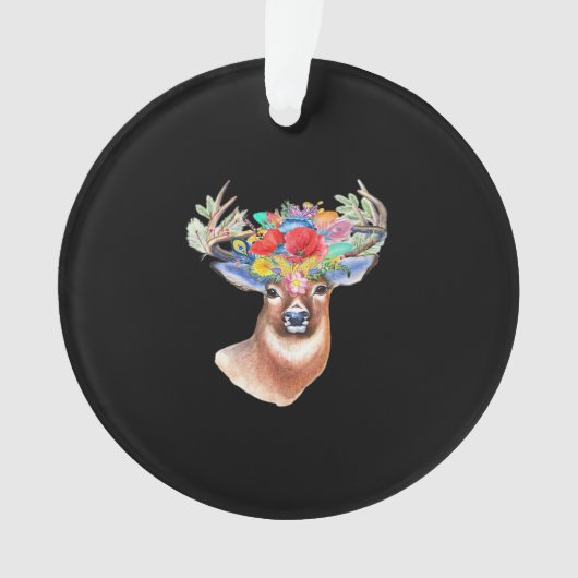 Oh Deer Modern Artistic Style Acrylic Ornament (Vorderseite)