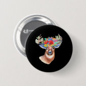 Oh Deer Modern Artistic Style Button (Vorne & Hinten)