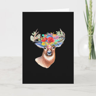 Oh Deer Modern Artistic Style Folded Greeting Card Karte