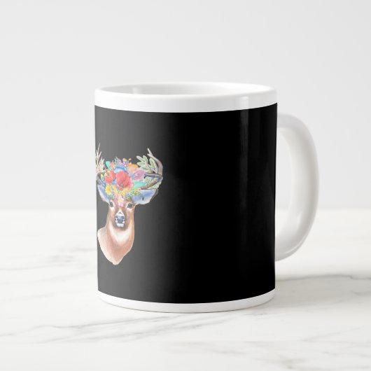 Oh Deer Modern Artistic Style  Jumbo-Tasse (Vorderseite Rechts)