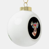 Oh Deer Modern Artistic Style Keramik Kugel-Ornament (Links)