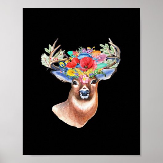 Oh Deer Modern Artistic Style Poster (Vorne)