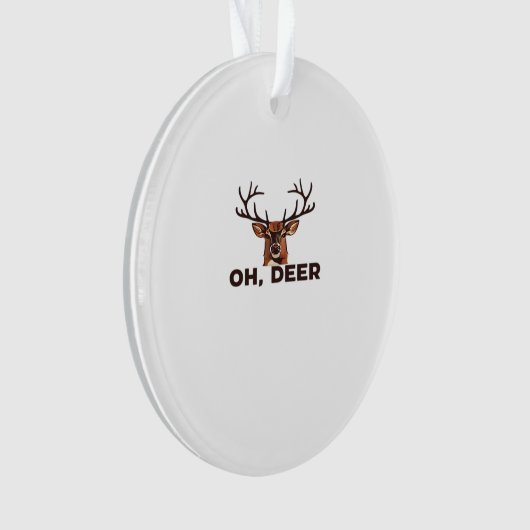 Oh Deer Modern Clean Design Acrylic Ornament (Vorderseite)