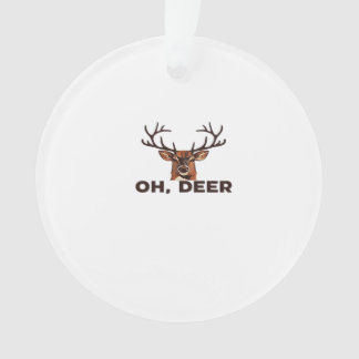 Oh Deer Modern Clean Design Acrylic Ornament