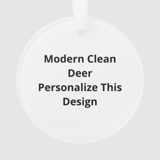 Oh Deer Modern Clean Design Acrylic Ornament (Rückseite)