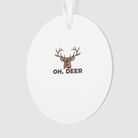 Oh Deer Modern Clean Design Acrylic Ornament (Vorderseite)