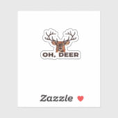 Oh Deer Modern Clean Design  Aufkleber (Blatt)