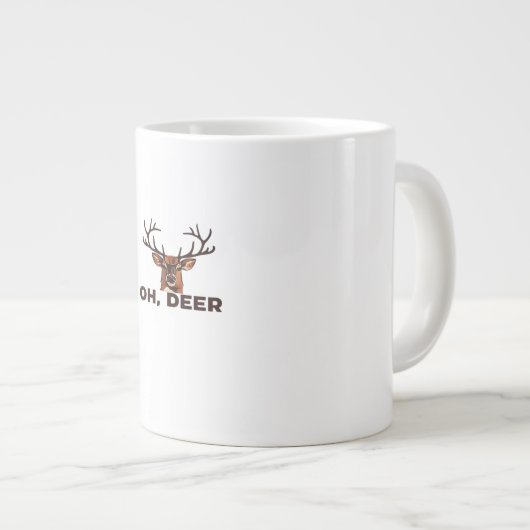 Oh Deer Modern Clean Design  Jumbo-Tasse (Vorderseite Rechts)