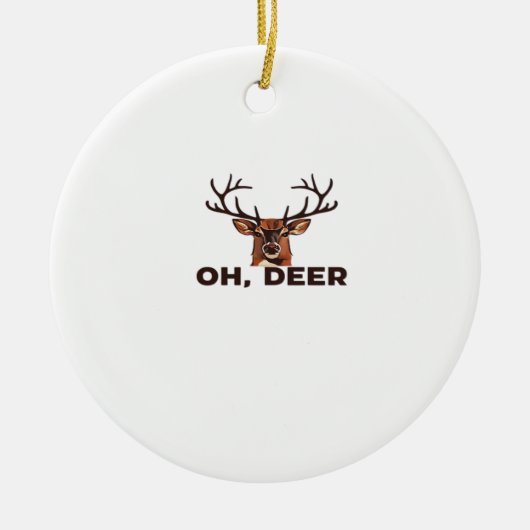 Oh Deer Modern Clean Design Ornament (Vorne)