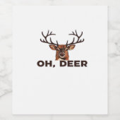 Oh Deer Modern Clean Design Weinetikett (Einzelnes Label)
