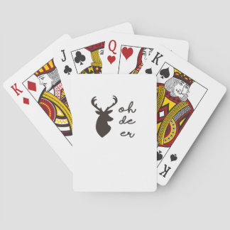 Oh Deer Modern Grafikstil Spielkarten