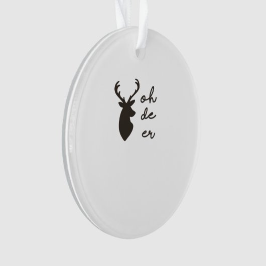 Oh Deer Modern Graphic Style Acrylic Ornament (Vorderseite)