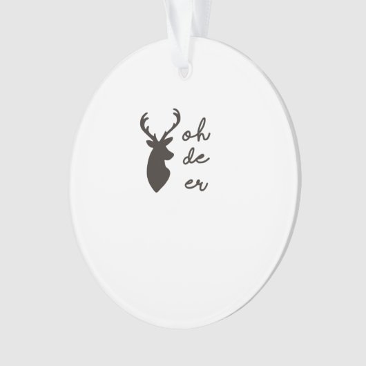Oh Deer Modern Graphic Style Acrylic Ornament (Vorderseite)