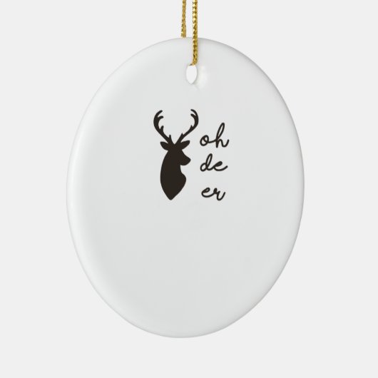 Oh Deer Modern Graphic Style Ornament (Rechts)