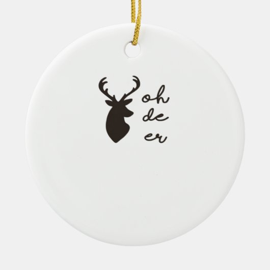Oh Deer Modern Graphic Style Ornament (Vorne)