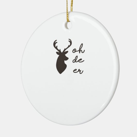 Oh Deer Modern Graphic Style Ornament (Links)