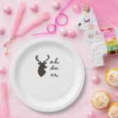Oh Deer Modern Graphic Style Pappteller (Party)