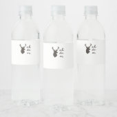 Oh Deer Modern Graphic Style Wasserflaschenetikett (Flaschen)