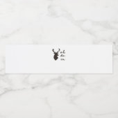 Oh Deer Modern Graphic Style  Wasserflaschenetikett (Einzelnes Label)