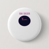 Oh Deer Moderne Ästhetik Button (Vorderseite)