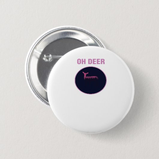 Oh Deer Moderne Ästhetik Button (Vorne & Hinten)