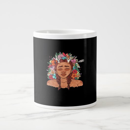 Oh Deer Moderne Ästhetik Jumbo-Tasse (Vorderseite)
