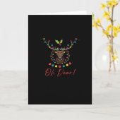 Oh Deer Moderne Ästhetik Karte (Gelbe Blume)