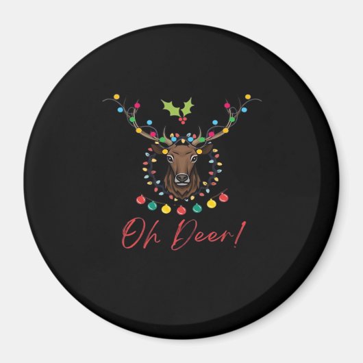 Oh Deer Moderne Ästhetik  Magnet (Vorne)