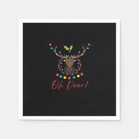 Oh Deer Moderne Ästhetik Serviette (Vorderseite)