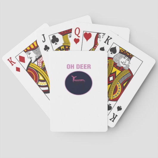 Oh Deer Moderne Ästhetik Spielkarten (Rückseite)