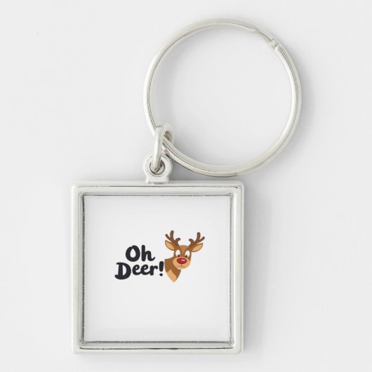 Oh Deer Moderner Ästhetik-Stil Schlüsselanhänger (Vorne)