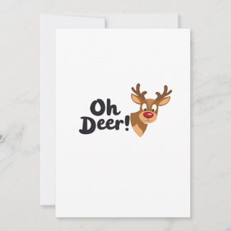 Oh Deer Moderner Ästhetikstil Feiertagskarte