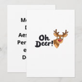 Oh Deer Moderner Ästhetikstil Feiertagskarte (Vorne/Hinten)