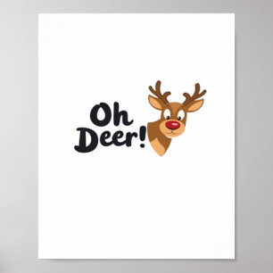 Oh Deer Moderner Ästhetikstil Poster