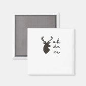 Oh Deer Moderner Grafikstil  Magnet (Vorderseite/Rückseite)