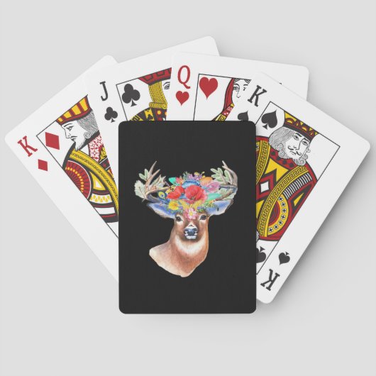 Oh Deer Moderner Künstlerischer Stil Spielkarten (Rückseite)