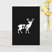 Oh Deer Monochrome Minimal Design Karte (Gelbe Blume)