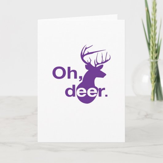 Oh Deer Natural Woodland Style Karte (Vorderseite)