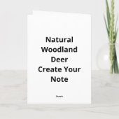 Oh Deer Natürlicher Waldstil Karte (Rückseite)