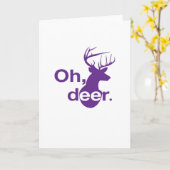 Oh Deer Natürlicher Waldstil Karte (Gelbe Blume)