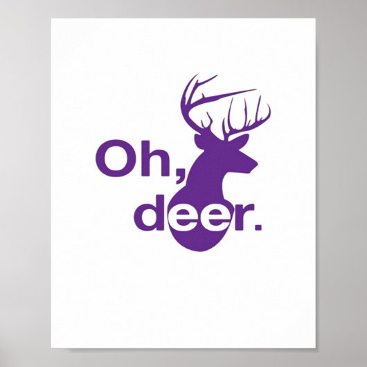 Oh Deer Natürlicher Waldstil Poster (Vorne)