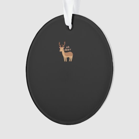 Oh Deer Oh Dear Retro Classic Style Ornament (Vorderseite)