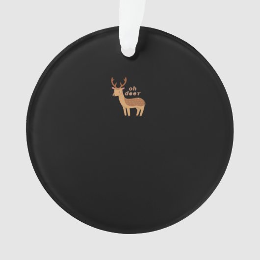 Oh Deer Oh Dear Retro Classic Style Ornament (Vorderseite)