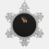 Oh Deer Oh Dear Retro Classic Style Schneeflocken Zinn-Ornament (Vorderseite)