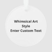 Oh Deer Oh Dear Whimsical Art StylAcrylic Ornament (Rückseite)