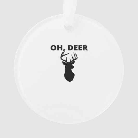 Oh Deer Oh Dear Whimsical Art StylAcrylic Ornament (Vorderseite)