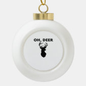 Oh Deer Oh Dear Whimsical Art Style Keramik Kugel-Ornament (Vorderseite)