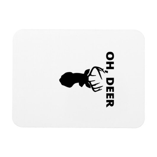 Oh Deer Oh Dear Whimsical Art Style Magnet (Horizontal)